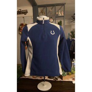NFL Team Apparel Indianapolis Colts Womens Small 1/4 Zip Fleece Pullover
